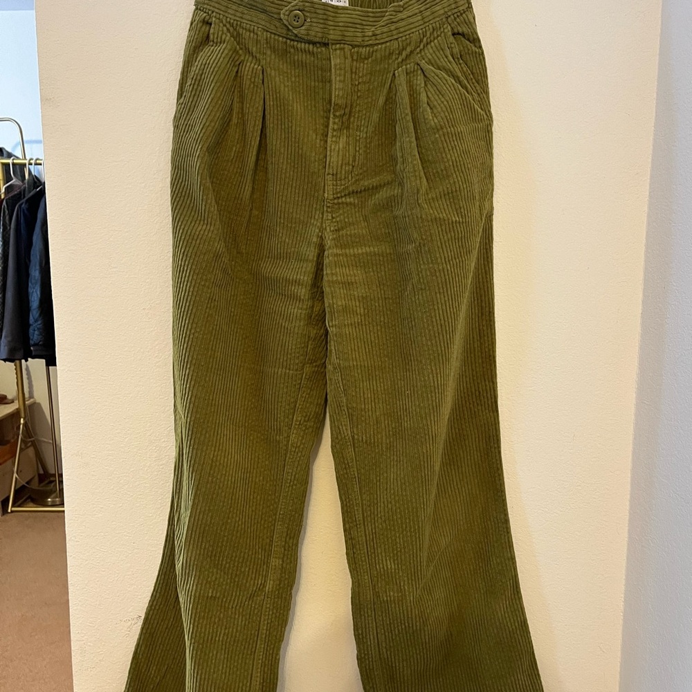 Green Cord Pants